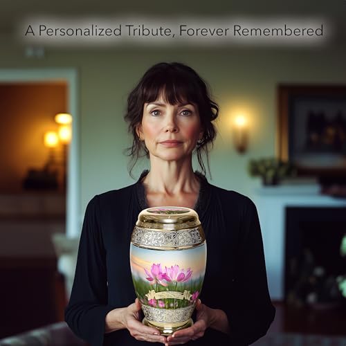 Image of Lotus Cremation Urns for Human Ashes Adult Female Decorative Urns for Ashes
