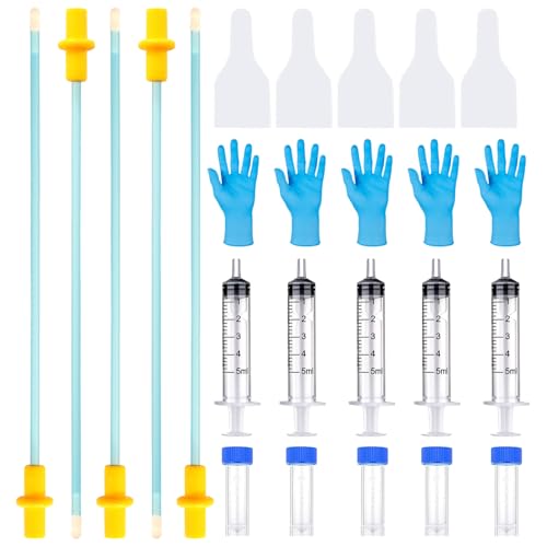 ROPUKEY 5 Set Dog AI Artificial Insemination Breeding Kit Dog Breeding Kit Insemination Breeder kit for Dog Dog Breeding Supplies for Small Breeds (7.87 inch)