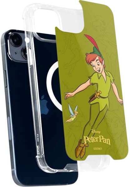 Miniatura 2 de Skinit Funda para teléfono compatible con MagSafe iPhone 13, diseño de retrato de Peter Pan y Tinker Bell de Disney con licencia oficial