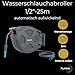 Aurexis Schlauchaufroller mit Wasserschlauch, 1/2 Zoll, 25m Länge, UV-beständig, 8 bar Maximaldruck, Wandmontage, Automatischer Rückzug