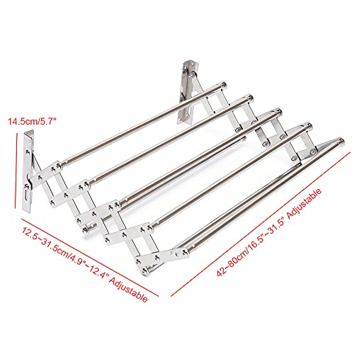 Séchoir à linge mural robuste 7 barres extensible pliable 40kg - 4