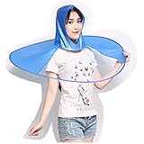 UFO Shape Rain gear replace umbrella / Raincoat / rain poncho (Blue, L)