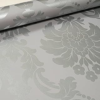 SOPHIE LAURENCE Traditional Vintage Metallic Floral Gold Black Damask Wallpaper for Living Room Bedroom