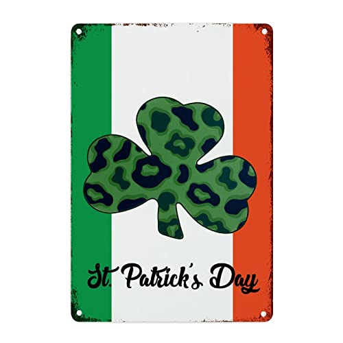 Panneau Irlande trèfle vert CowkissSign en aluminium 45x30 cm