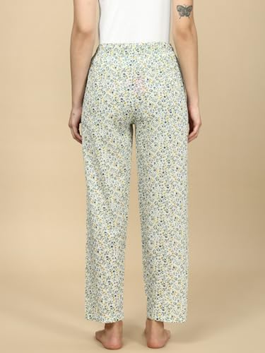 Image of PYNK by Lux Cozi Women's Cotton Printed Palazzo Pyjama Relaxed Lounge Pants | Super Soft Comfortable | Loungwear Pyjama Pant-Pack of 1