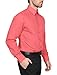 NE PEOPLE Men's Classic Regular Fit Button Down Long Sleeve Solid Color Dress Shirts S-5XL Coral