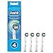 Oral-B Clean Maximiser Precision Clean Testine Spazzolino Elettrico, Rimozione della Placca, Confezione da 4 Pezzi, Bianco