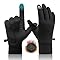 Winter Warm Gloves, Anti Slip Touchscreen Thermal Gloves for Men & Women, Waterproof Windproof Cycling Gloves, Black Running Gloves for Hiking Climbing Driving Riding