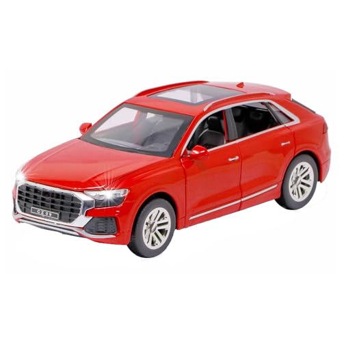 Image of Diecast 1 /24 Big Q8 Toy Car Metal Pull Back Car with Openable Door and Light Sound Gifts Toys for Kids