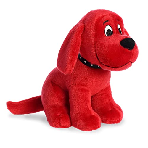 Aurora Playful Clifford Sitting Clifford Stuffed Animal - Childhood Nostalgia - Lasting Companionship - Red 8 Inches