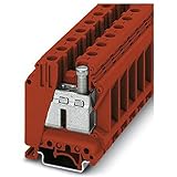 PHOENIX CONTACT UK 35 RD Durchgangsklemme, Schraubanschluss, 2 Anschlüsse, 0.75 mm² - 50 mm² Querschnitt, 18 - 1/0 AWG, 15.1 mm Breite, Rot, 50 Stück