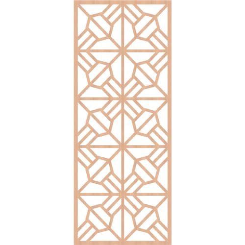 Image of 29 3 /8 inchW x 74 3 /8 inchH x 1 /4 inchT Auburn Decorative Fretwork Wood Wall Panels, Alder