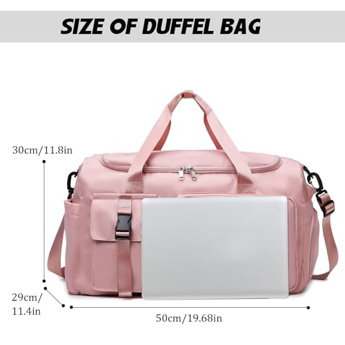 Suweir Sporttasche Damen Herren 42L Reisetasche mit Schuhfach Nassfach Wasserdicht Trainingstasche Travel Duffle Bag mit Rucksack Weekender Schwimmtasche Fitnesstasche für Reisen, Fitness, Sport