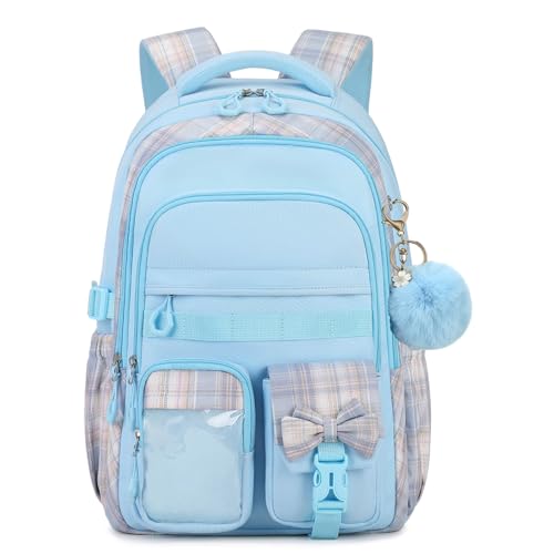 Sac à dos fille de 8 à 14 ans bleu 22L cartable primaire collège léger