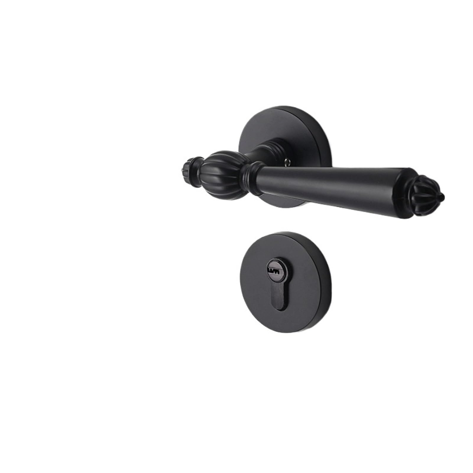 NYRXRYTCA Indoor Silent Room Door Lock Bedroom Bathroom European Door Handle Toilet Household Complete Set of Door Lock Mechanical Door Lock(B Yahei 7255 magnetic)