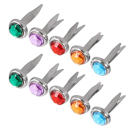 Gadpiparty DIY Brads Craft Scrapbooking Fasteners Handmade Nails Adorable Pins for Shadow Box Decorative
