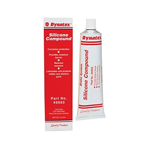 Dynatex 49593 Silicone Brake System Compound, 5 oz Tube, -40 to 400 Degree F, Translucent Cover