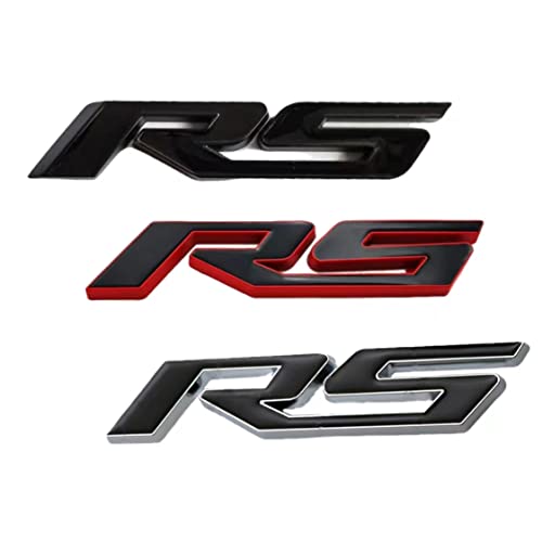 Image of 2X RS Emblem 3D Metal Badge Car Trunk Emblem Badge Tailgate Sticker Decals (Black)