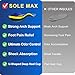 SOLE MAX Activated Charcoal Orthotic Insoles for Men & Women – Superior Odor & Sweat Control, Heavy Duty Arch Support, Shock Absorbing Cushioning for Plantar Fasciitis, Foot, Heel & Back Pain Relief