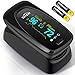 Produktbild Pulsoxymeter Finger Puls Oximeter Messgerät Sauerstoff Blut Sauerstoffsättigung SpO2 Pulsoximeter Inklusive Trageschlaufe Aufbewahrungstasche und Batterien Fingerpulsoximeter