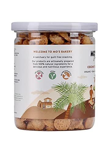 Mo's Coconut Cookies, 200 G| Organic & Vegan | Tasty and Nutritious cookies |100% Natural & Preservatives Free