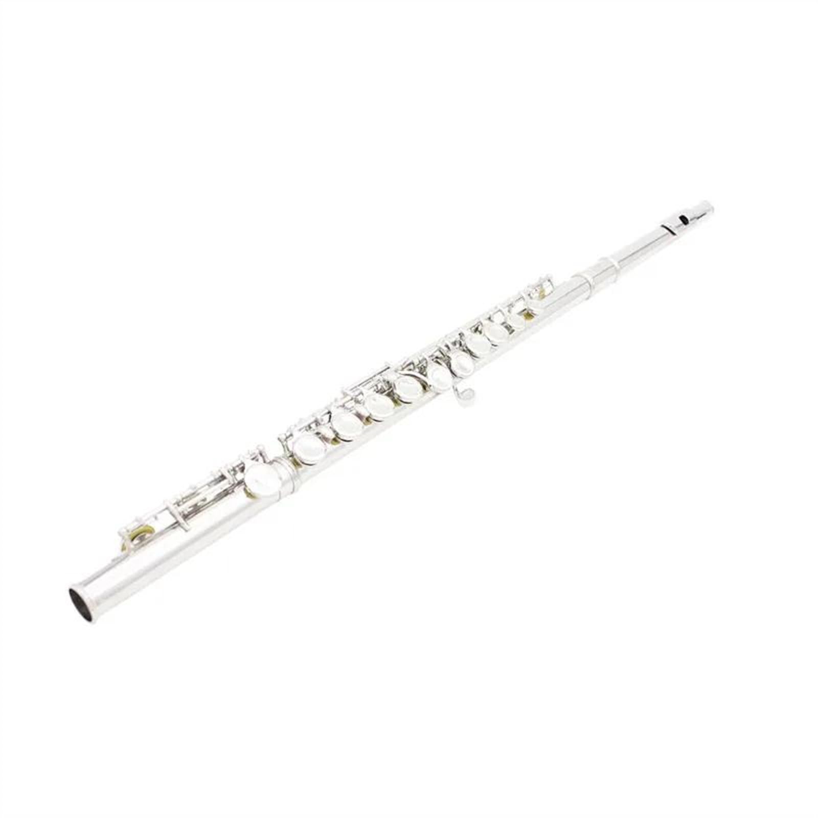 Professionale Flauto Traverso Flauto Trasversale Da Concerto Placcato Argento In Cupronichel Con 16 Fori Aperti Chiusi, Con Chiave E E Scatola