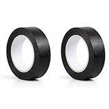 Xiciki 2 Stück Kreppband Schwarz, 20mm x 50m Malerkrepp für Auto, Lackierarbeiten, Renovierung & Dekoration, Abdeckband