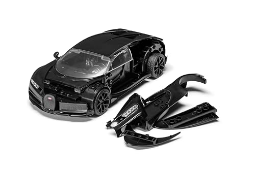 Airfix QUICKBUILD Model Car Kit J6025 Bugatti Chiron Car Building Kits for Kids 6+, Black, Construction Toys for Boys & Girls, Model Making with No Glue, Plastic Car Model Gift Set