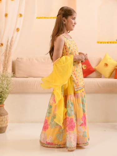 Image of Pspeaches Girls Kurta & Sharara With Dupatta