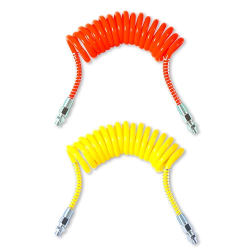 Tuyau spirale air comprimé pour connexion remorque et tracteur
