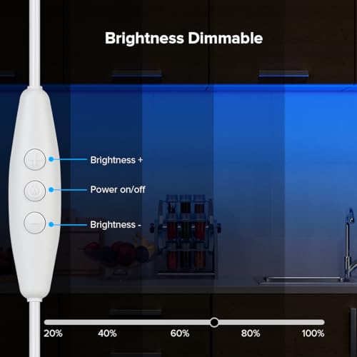 Image of BTF-LIGHTING 5V USB Blue Color COB LED Strip Lights Super Bright Dimmable LED Tape Light,3.28FT 320LEDs Flexible Light Strip with Strong 3M Tape for 3D Printer,TV Backlight,Cabinet,Home Lighting
