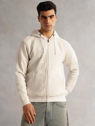 Image of Thomas Scott Men's | Regular Fit | Long Sleeves | Zip Closure | Front-Open | Dry Clean | 2 Pockets | Knitted | Hooded | Sweatshirt