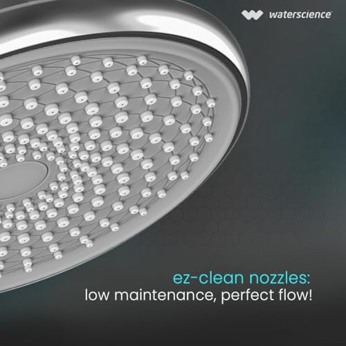 Image of WaterScience CLEO Multi Flow Shower Filter for Bathroom | Water Softener for Home | Hard Water Softener for Shower | 3 Flow Modes | Easy Self-Cleaning Nozzle - CLEO-SFM-524-E