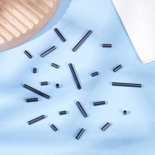 arricraft 36 Pcs 6 Sizes Bugle Tube Beads, Stainless Steel Long Tube Beads - Image 4
