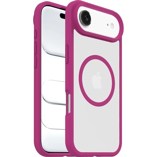 Image of OtterBox React MagSafe Case for iPhone Air - Transparent /Pink | Shockproof, drop-proof, ultra-slim, protective case, tested to military standard