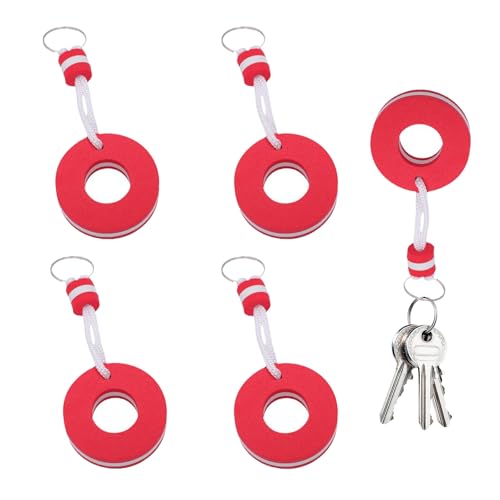 NIIIYTYB 4 Packs Floating Keychain Marine Floatable Key Rings for