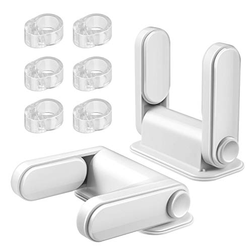 Yosemy 6 X Türstopper & 2 X Baby Sicherheit Türdrückerschloss, Türklinkenpuffer Zum Schutz Von Wänden Und Möbeln, Kindersicherung Fenster Verhindern Sie das Öffnen der Tür, Leicht anzubringen