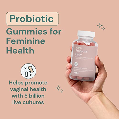 Daily Probiotic Gummies For Women, Feminine Care Vegan Probiotics To Maintain Intimate Health, Watermelon-And-Raspberry-Flavored, 60 Gummies - Urinary & Feminine Health Supplements For Women #TOP1