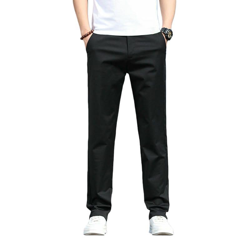 Pantalon Homme Coton Slim Droit Confortable contre la Rigidité