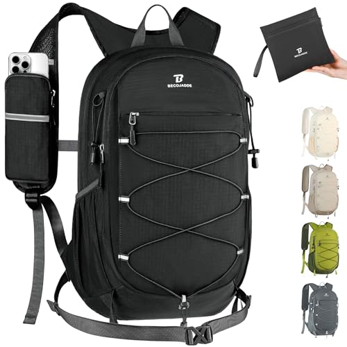 BECOJADDE 20L Kleiner Wanderrucksack Tagesrucksack Herren Damen Leichter Faltbarer Rucksack