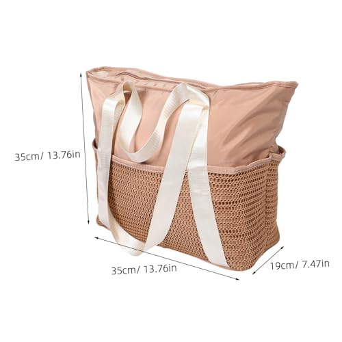 Beach Bag for Women Sandproof Tote with Generous Storage for Swim Gear Gym Clothes and Travel Essentials Durable and Mesh Design2