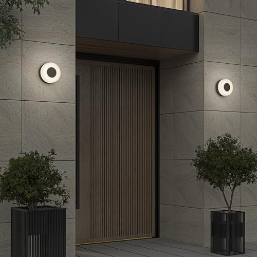 Image of artika Ludwig Outdoor Wall Light Fixture, Matte Black
