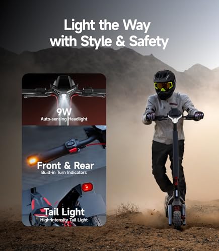 NAVEE XT5 Pro Electric Scooter, 30 mph Speed, 46.6 Miles Range, 2200W Peak Motor, Dual Damping Arm Suspension & Disc Brake, Fast Charging, Adults Teens, 12" Off-Road Tires, Heavy Duty - image 9