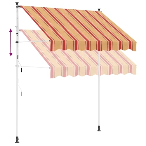 Auvent rétractable manuel extérieur polyester protection solaire patio