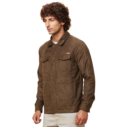 Image of Being Human Green Regular Fit Men's Jacket Clothing