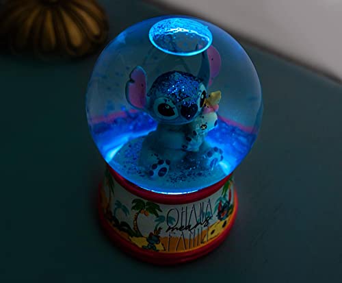 image for Disney Lilo & Stitch Ohana Light-Up Snow Globe with Swirling Glitter D