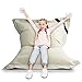 Lazy Bag Original Indoor & Outdoor Beanbag XL Pouf géant de 250 litres Coussin de siège Junior Fauteuil pour Enfants & Adultes 160x120 (Beige)