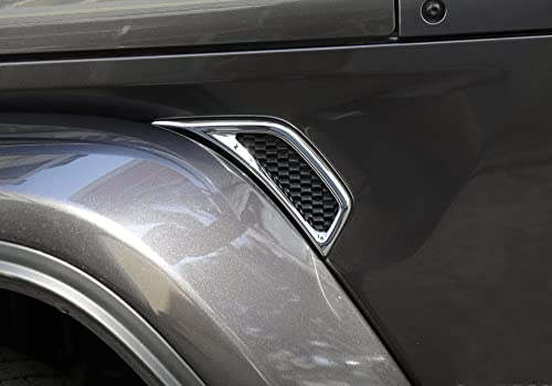 Boruien Wheel Eyebrow Side Air Conditioning Vent Decoration Cover For Jeep Wrangler Jl Jlu Gladiator Jt 2018-2022(2Pcs,Silver) #TOP7