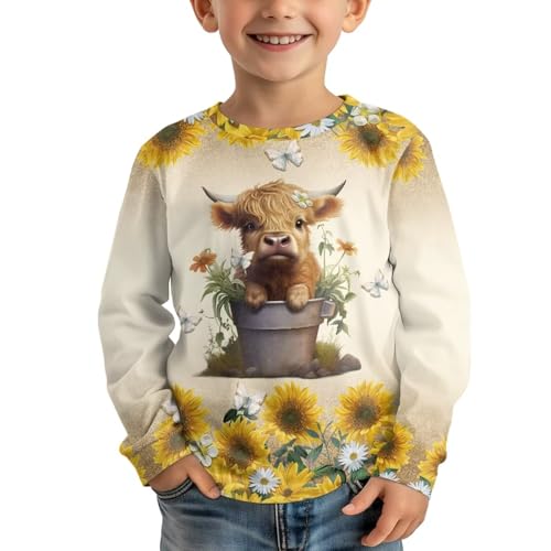Image of Girls Basic Tee Shirts Outdoor Long Sleeve Shirt Winter Clothes Size 3-16 Top Fall Clothes Gift for Holiday