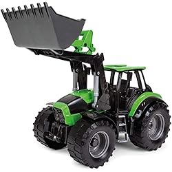 Cargador Frontal Liebherr Lena 4613 Worxx Modelo Deutz-FAHR Agrotron 7250 TTV con Cargador Frontal, Aprox. 45 cm, vehículo agrícola de Juguete para niños a Partir de 3 años, Tractor Robusto con Pala de Carga Funcional